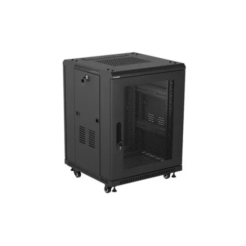 Lanberg 19" szabadon álló rack szekrény 15U/600X600, perforált ajtó, lapraszerelt, fekete