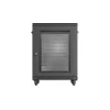 Lanberg 19" szabadon álló rack szekrény 15U/600X600, perforált ajtó, lapraszerelt, fekete