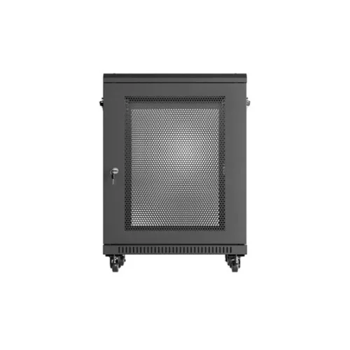 Lanberg 19" szabadon álló rack szekrény 15U/600X600, perforált ajtó, lapraszerelt, fekete