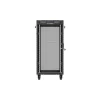 Lanberg 19" szabadon álló rack szekrény 24U/600X600 perforált ajtó, lapraszerelt, LCD kijelző, fekete V2