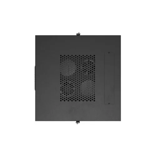 Lanberg 19" szabadon álló rack szekrény 24U/600X600 perforált ajtó, lapraszerelt, LCD kijelző, fekete V2