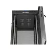 Lanberg 19" szabadon álló rack szekrény 24U/600X600 perforált ajtó, lapraszerelt, LCD kijelző, fekete V2