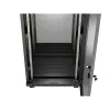 Lanberg 19" szabadon álló rack szekrény 24U/600X600 perforált ajtó, lapraszerelt, LCD kijelző, fekete V2
