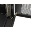 Lanberg 19" szabadon álló rack szekrény 24U/600X600 perforált ajtó, lapraszerelt, LCD kijelző, fekete V2