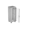 Lanberg 19" szabadon álló rack szekrény 32U/600X600 üvegajtó, lapraszerelt, LCD kijelző, szürke