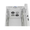 Lanberg 19" szabadon álló rack szekrény 32U/600X600 üvegajtó, lapraszerelt, LCD kijelző, szürke