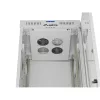 Lanberg 19" szabadon álló rack szekrény 42U/600X600 üvegajtó, lapraszerelt, LCD kijelző, szürke V2