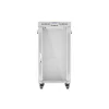 Lanberg 19" szabadon álló rack szekrény 22U/600X800 üvegajtó, lapraszerelt, LCD kijelző, szürke V2