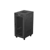 Lanberg 19" szabadon álló rack szekrény 24U/600X800 perforált ajtó, lapraszerelt, LCD kijelző, fekete V2