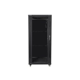   Lanberg 19" szabadon álló rack szekrény 27U/600X800 lapraszerelt, fekete