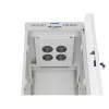 Lanberg 19" szabadon álló rack szekrény 32U/600X800 üvegajtó, lapraszerelt, LCD kijelző, szürke V2