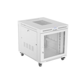   Lanberg 19" szabadon álló rack szekrény 15U/800X1000 perforált ajtó, lapraszerelt, LCD kijelző, szürke