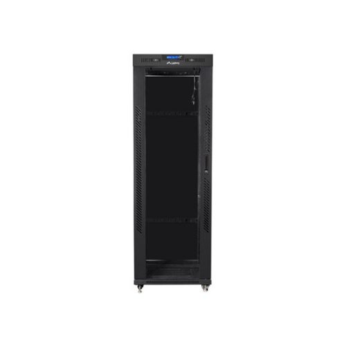 Lanberg 19" szabadon álló rack szekrény 37U/800X1000 üvegajtó, lapraszerelt, LCD kijelző, fekete V2