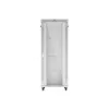 Lanberg 19" szabadon álló rack szekrény 42U/800X1000 üvegajtó, lapraszerelt, LCD kijelző, szürke V2