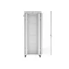 Lanberg 19" szabadon álló rack szekrény 42U/800X1000 üvegajtó, lapraszerelt, LCD kijelző, szürke V2