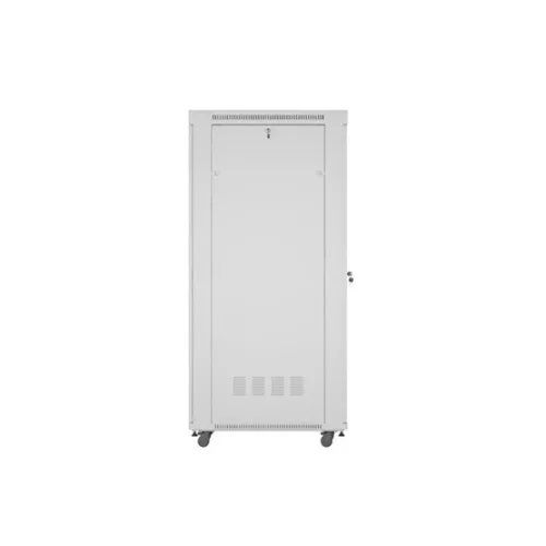 Lanberg 19" szabadon álló rack szekrény 42U/800X1000 üvegajtó, lapraszerelt, LCD kijelző, szürke V2