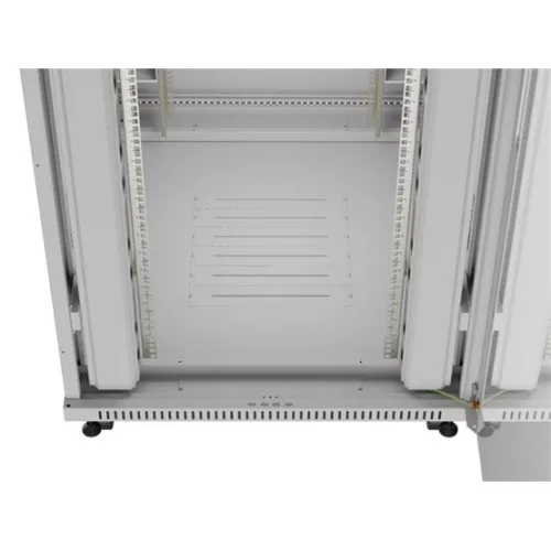 Lanberg 19" szabadon álló rack szekrény 47U/800X1000 üvegajtó, lapraszerelt, LCD kijelző, szürke