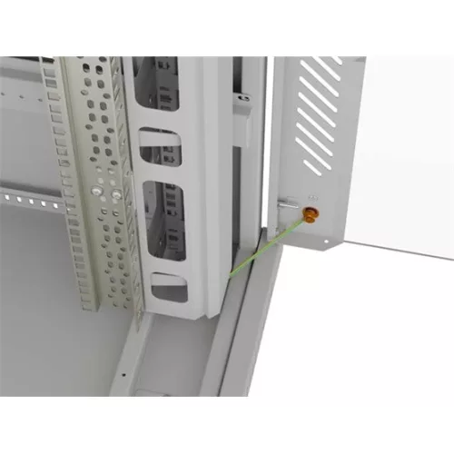 Lanberg 19" szabadon álló rack szekrény 47U/800X1000 üvegajtó, lapraszerelt, LCD kijelző, szürke