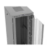 Lanberg 19" szabadon álló rack szekrény 47U/800X1000 üvegajtó, lapraszerelt, LCD kijelző, szürke