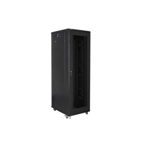 Lanberg 19" szabadon álló rack szekrény 42U/800X800 perforált ajtó, lapraszerelt, fekete