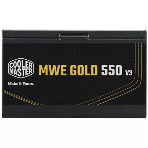 TÁP Cooler Master 550W - MWE Gold 550 V3 - MPE-5502-ACAAG-3BEU - 80+ Gold  - ATX 3.1 - Nem moduláris - Fekete Tápegység