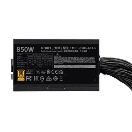 TÁP Cooler Master 850W - MWE Gold 850 V3 NM - MPE-8506-ACAG-BEU - 80+ Gold ATX3.1 - Fekete Tápegység