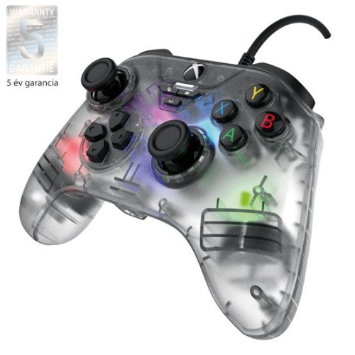 GP Snakebyte XS GamePad RGB X - vezetékes kontroller - átlátszó