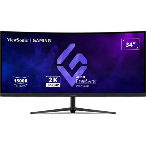 Mon ViewSonic 34" VX3418C-2K FreeSync Premium, UWQHD - 1500R - VA - 180Hz I 2 év garancia I