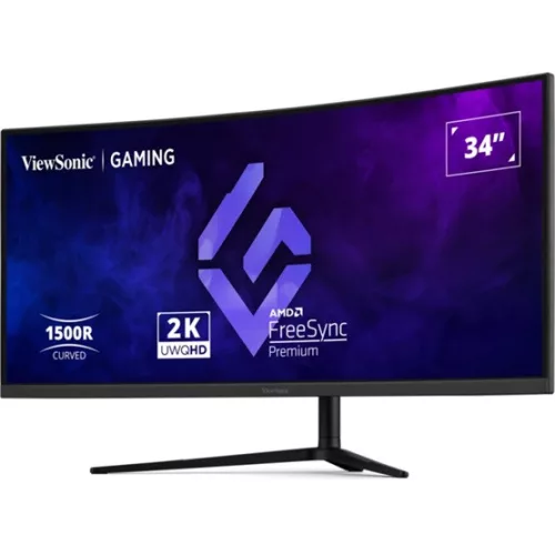 Mon ViewSonic 34" VX3418C-2K FreeSync Premium, UWQHD - 1500R - VA - 180Hz I 2 év garancia I