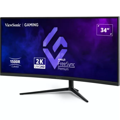 Mon ViewSonic 34" VX3418C-2K FreeSync Premium, UWQHD - 1500R - VA - 180Hz I 2 év garancia I