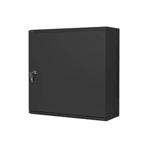 Dobozsérült Lanberg 19" fali rack szekrény 6U+3U/540X200, alacsony profilú, összeszerelt, fekete