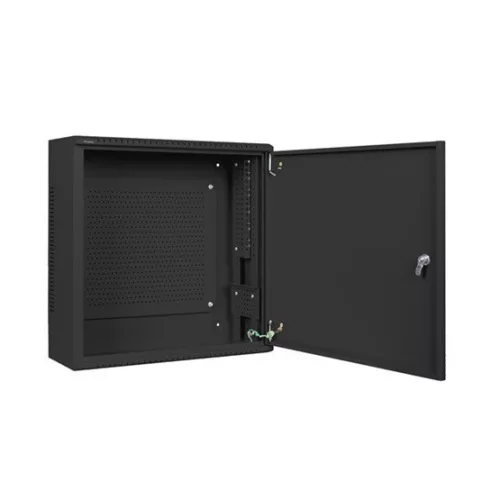 Dobozsérült Lanberg 19" fali rack szekrény 6U+3U/540X200, alacsony profilú, összeszerelt, fekete