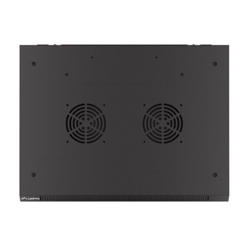 Lanberg 19" fali rack szekrény 4U/600X450 perforált ajtó, lapraszerelt, fekete