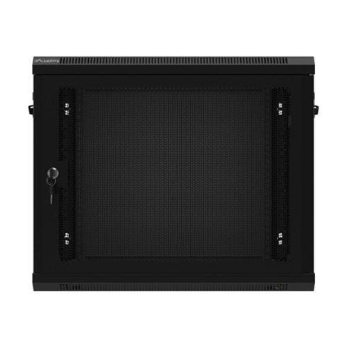 Lanberg 19" fali rack szekrény 9U/600X450 perforált ajtó, lapraszerelt, fekete