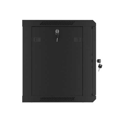 Lanberg 19" fali rack szekrény 9U/600X450 perforált ajtó, lapraszerelt, fekete