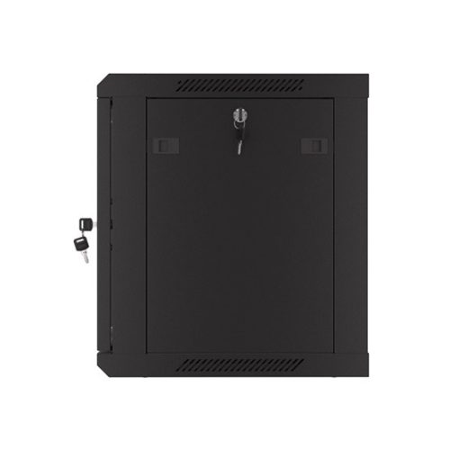 Lanberg 19" fali rack szekrény 9U/600X450 perforált ajtó, lapraszerelt, fekete