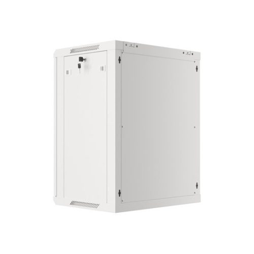 Lanberg 19" fali rack szekrény 15U/600X450 üvegajtó, lapraszerelt, szürke V2