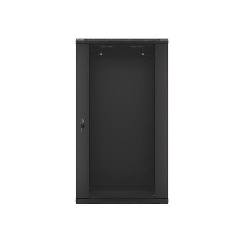 Lanberg 19" fali rack szekrény 22U/600X450 üvegajtó, lapraszerelt, fekete V2