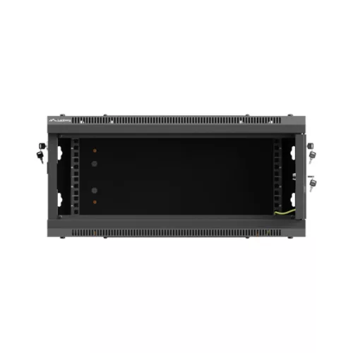 Lanberg 19" fali rack szekrény 4U/600X600 perforált ajtó, lapraszerelt, fekete