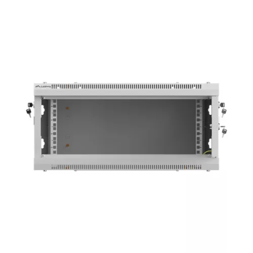 Lanberg 19" fali rack szekrény 4U/600X600 perforált ajtó, lapraszerelt, szürke