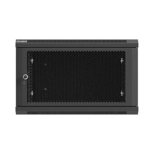 Lanberg 19" fali rack szekrény 6U/600X600 perforált ajtó, lapraszerelt, fekete