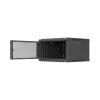 Lanberg 19" fali rack szekrény 6U/600X600 perforált ajtó, lapraszerelt, fekete