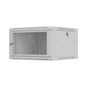   Lanberg 19" fali rack szekrény 6U/600X600 perforált ajtó, lapraszerelt, szürke