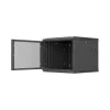 Lanberg 19" fali rack szekrény 9U/600X600 perforált ajtó, lapraszerelt, fekete