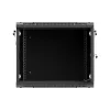 Lanberg 19" fali rack szekrény 9U/600X600 perforált ajtó, lapraszerelt, fekete