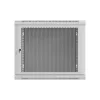 Lanberg 19" fali rack szekrény 9U/600X600 perforált ajtó, lapraszerelt, szürke