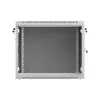 Lanberg 19" fali rack szekrény 9U/600X600 perforált ajtó, lapraszerelt, szürke