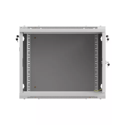 Lanberg 19" fali rack szekrény 9U/600X600 perforált ajtó, lapraszerelt, szürke
