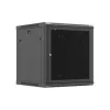 Lanberg 19" fali rack szekrény 12U/600X600 perforált ajtó, lapraszerelt, fekete