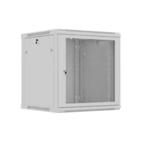   Lanberg 19" fali rack szekrény 12U/600X600 perforált ajtó, lapraszerelt, szürke
